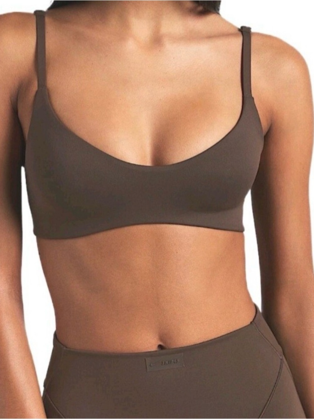 NIKE SKIMS Women's Small Matte Micro Scoop Bra New w/ Tags! - Picture 1 of 4